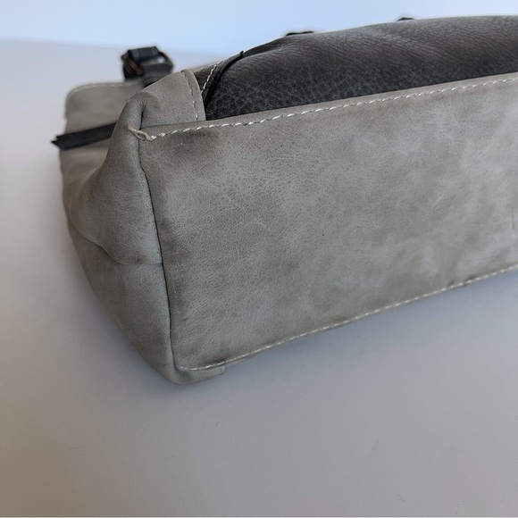 BOC Born Concept vegan faux leather shoulder bag purse tote soft sage green - Picture 10 of 14